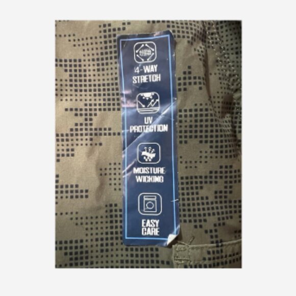 Swim Shorts Men's Size 34 - Medium Camouflage Zip Up Elastic Waist 5 Pockets - Picture 2 of 4